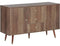 Beliani Sideboard Light Wood 2 Door 3 Drawer Cabinet Storage Unit Rustic Style