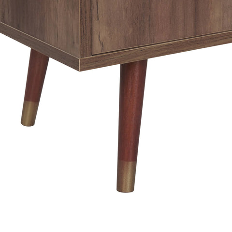 Beliani Sideboard Light Wood 2 Door 3 Drawer Cabinet Storage Unit Rustic Style