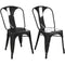 Dorel Finn Metal Furniture Black Set of 2 Dining Chair