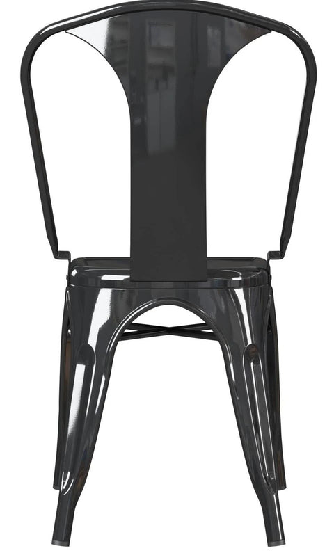 Dorel Finn Metal Furniture Black Set of 2 Dining Chair