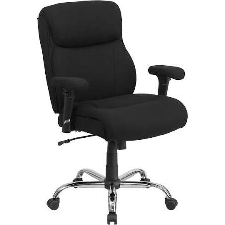 Flash Furniture Hercules Series Big Tall 400 Lb Rated Black Fabric Swivel Task ...