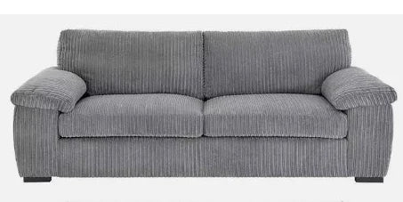 Amalfi Full Back Jumbo Cord - 3 Seater Sofa - 5 Colours