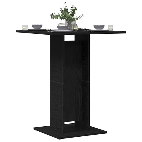 vidaXL Bistro Table Black Oak 60x60x75 cm Engineered Wood
