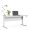 Prima Desk 150 cm in White with White Legs