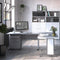 Prima Desk 150 cm in White with White Legs