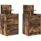 vidaXL Bedside Cabinets with 2 Drawers 2 Pcs Smoked Oak 38x34x80 cm