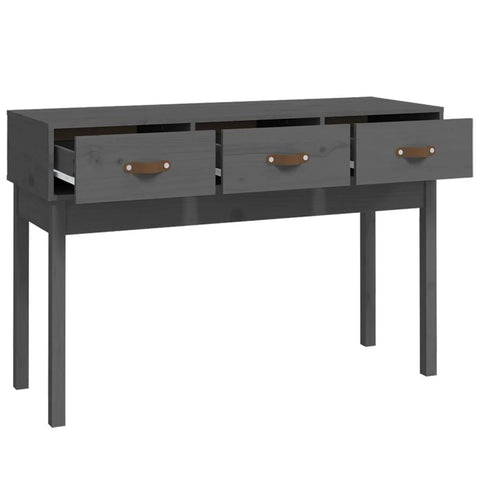 vidaXL Console Table Grey 114x40x75 cm Solid Wood Pine
