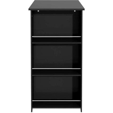 Living and Home Black Storage Bar Table