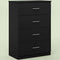 Furinno Tidur 4 Drawer 69.9Cm W Chest of Drawers black 102.4 H x 69.9 W x 40.1 D cm
