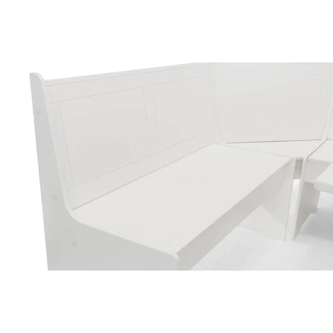 Julian Bowen Newport Corner Dining Set with Storage Bench White