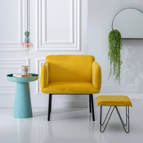 Pouf Synthetic Fabric Metal BigBuy Home