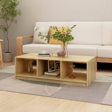 vidaXL Coffee Table White 110x50x34 cm Solid Pinewood