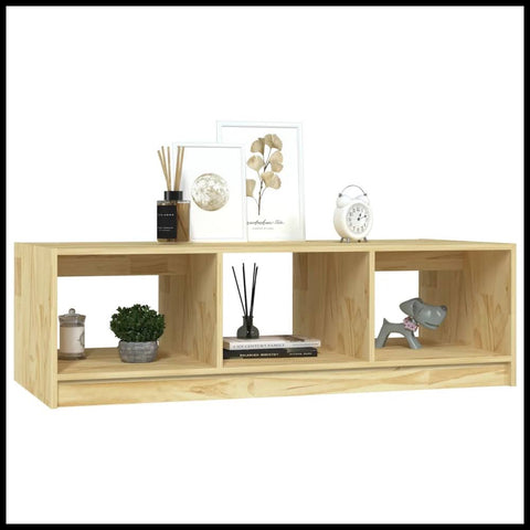 vidaXL Coffee Table White 110x50x34 cm Solid Pinewood