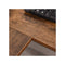 HOMCOM L-Shaped Computer Desk with Adjustable Storage Shelf, Rustic Brown