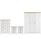Seconique Toledo 3 Door Wardrobe Bedroom Set - White/Oak