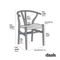 Hansel Black Dining Chair, Black Wooden Frame, Natural Weave Seat - Dining Room ...