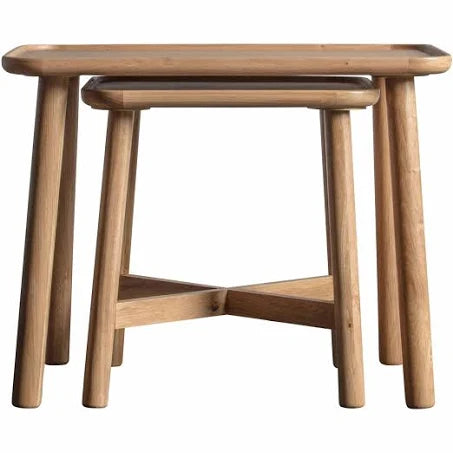 Kingham Nest Of 2 Tables - Colour Options - Homebound 6 months / Oak