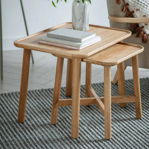 Kingham Nest Of 2 Tables - Colour Options - Homebound 6 months / Oak