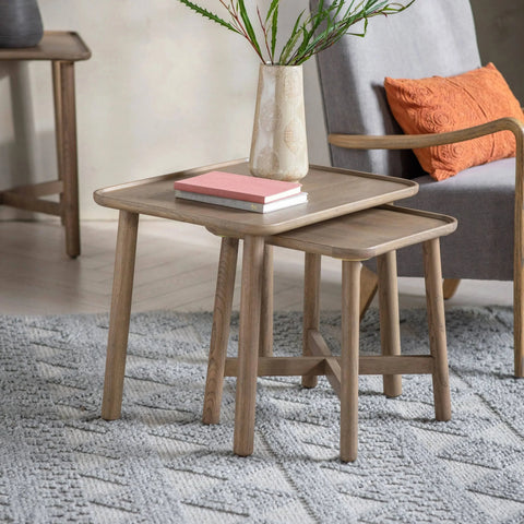 Kingham Nest Of 2 Tables - Colour Options - Homebound 6 months / Oak
