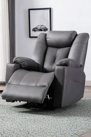 Afton Electric Fabric Recliner Chair - Charcoal