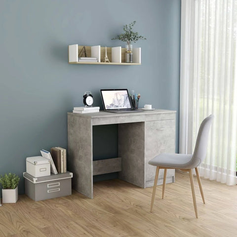 vidaXL Desk 100x50x76 cm Engineered Wood, Smoked Oak