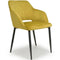Shankar Nero Brushed Velvet Lime Gold Dining Chair Pair