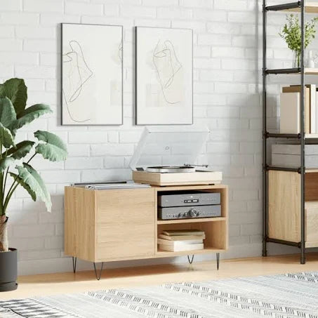 vidaXL Record Cabinet Sonoma Oak 85x38x48 cm Engineered Wood