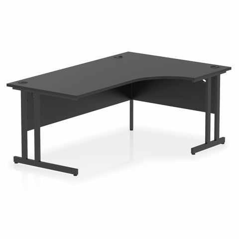 Impulse 1800mm Right Crescent Desk Cantilever Leg Walnut / Black