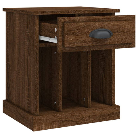 vidaXL Bedside Cabinet High Gloss White 43x36x50 cm