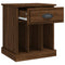 vidaXL Bedside Cabinet High Gloss White 43x36x50 cm