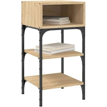 vidaXL Bedside Tables 2 Pcs Sonoma Oak 35x34.5x70 cm Engineered Wood
