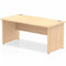 Impulse 1600mm Straight Desk with Wooden Panel Legs Maple Ref I000439 OE