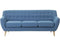 Beliani 3 Seater Fabric Sofa Blue Motala