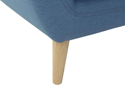 Beliani 3 Seater Fabric Sofa Blue Motala