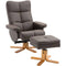HOMCOM Adjustable Recliner Chair Brown