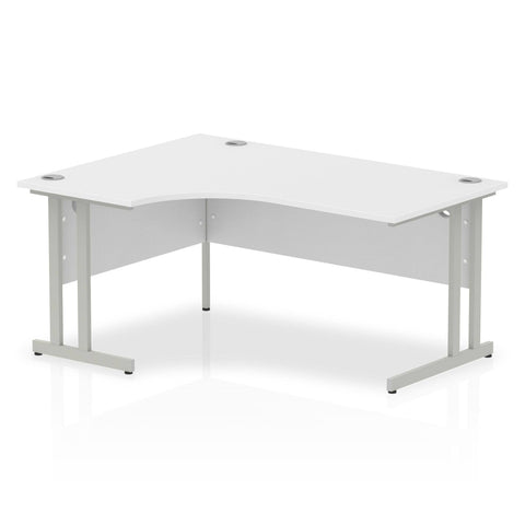 Impulse 1600mm Left Crescent Desk Cantilever Leg Beech / Black