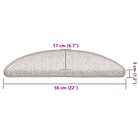 ZNTS Self-Adhesive Sisal-Look Stair Mats