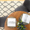 Cream Trellis Geometric Jute Area Rug - Cream / 280 x 190cm