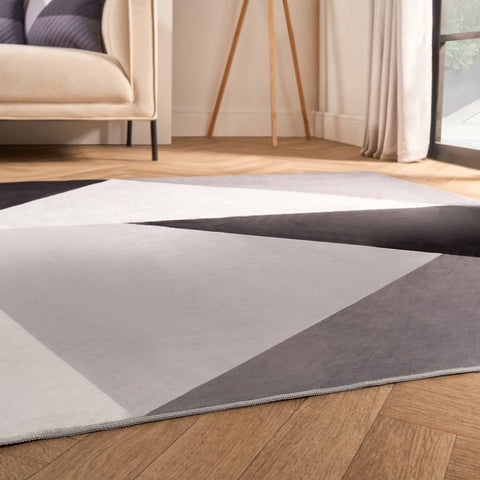 OHS Geometric Washable Rug Runner Living Room Bedroom Carpet Mat Home Decor Non Slip