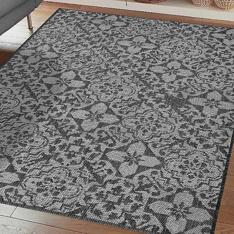 Homemaker Grey Indoor Outdoor Tile Rug