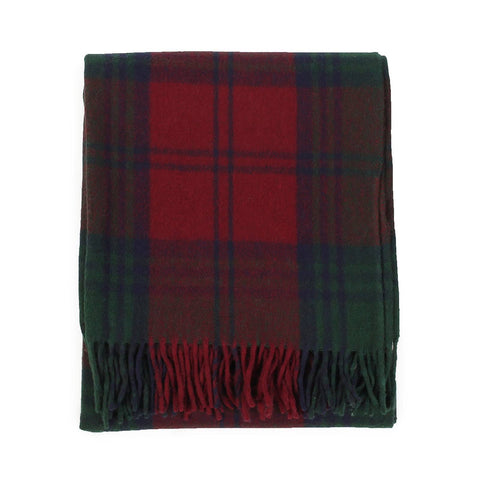 Highland Wool Blend Tartan Blanket / Throw
