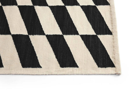 HAY - Shift Kelim Rug Black / W170 x L240