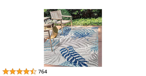JONATHAN Y Tropics Palm Leaves Indoor/Outdoor Area Rug