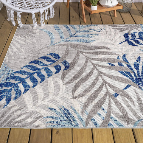 JONATHAN Y Tropics Palm Leaves Indoor/Outdoor Area Rug