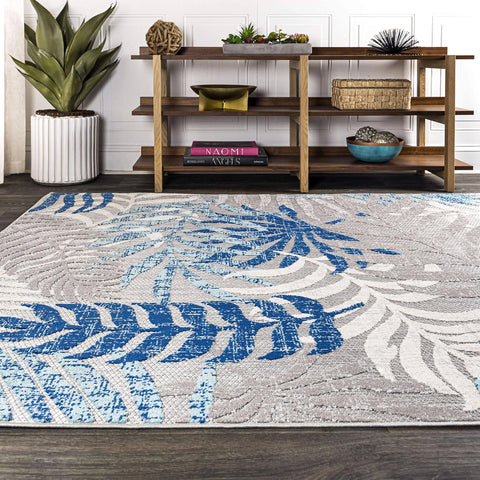 JONATHAN Y Tropics Palm Leaves Indoor/Outdoor Area Rug