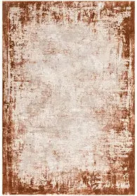 Robert Dyas Asiatic Kuza Border Terracotta Rug