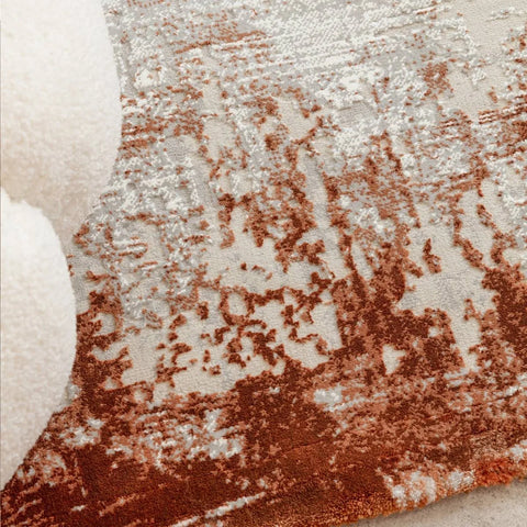 Robert Dyas Asiatic Kuza Border Terracotta Rug