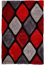 Noble House Oscar Red Soft Shaggy Rug