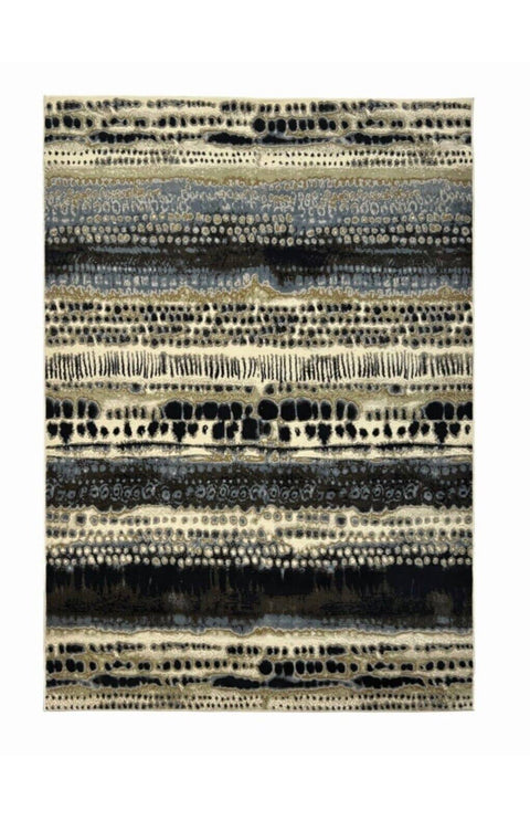 Origins Batik Eastern Multi Striped Rug Blue 160 X 230cm
