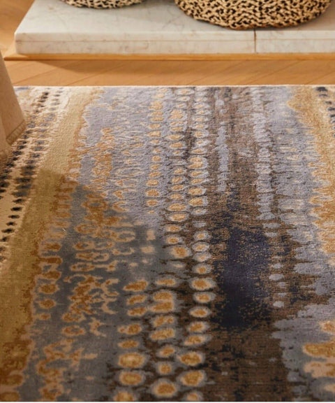 Origins Batik Eastern Multi Striped Rug Blue 160 X 230cm